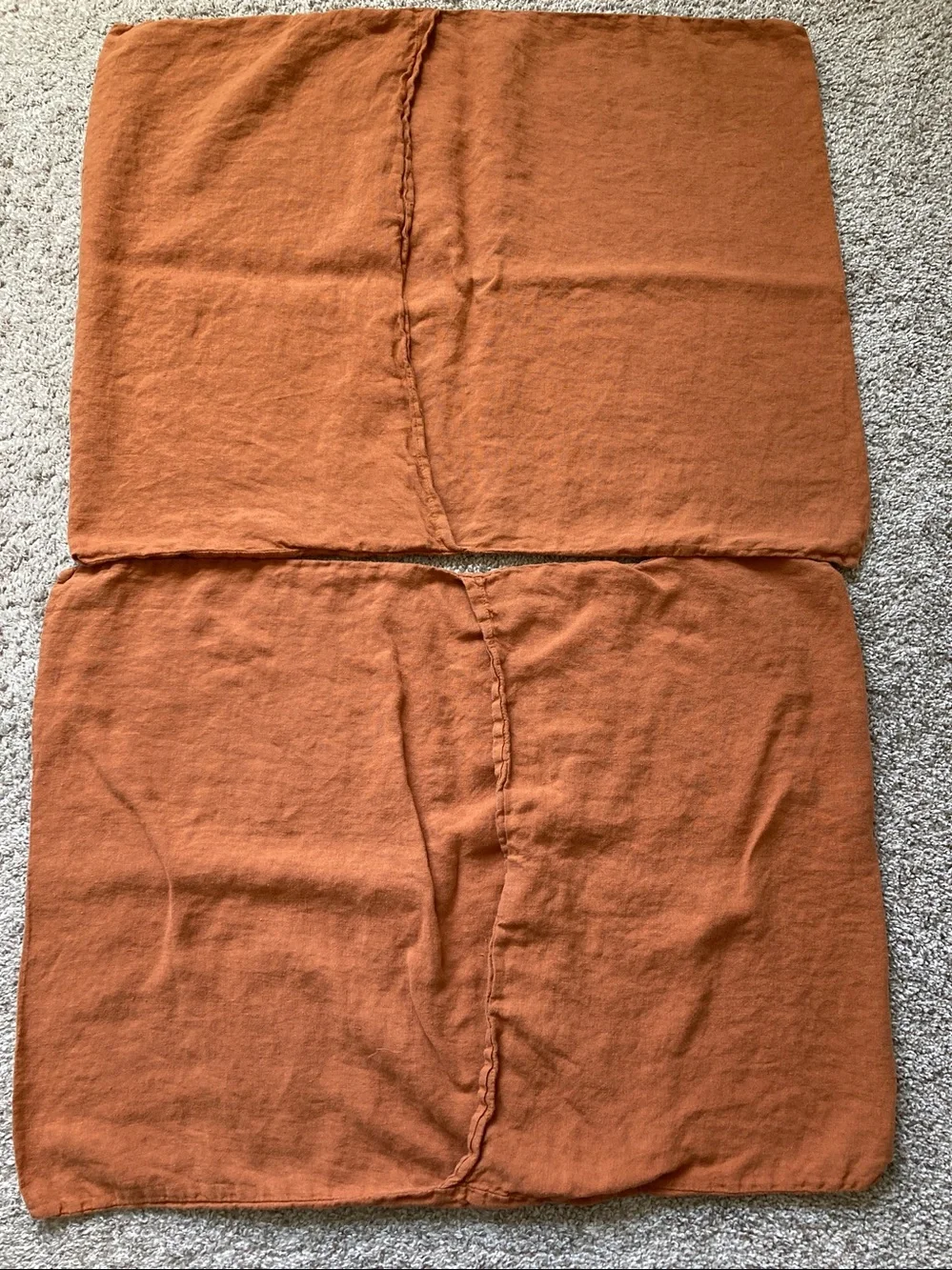 Parachute Two 100% Linen Standard Pillowcases Terra